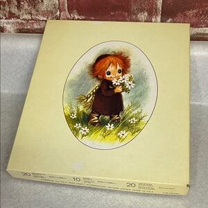 Vintage ADORABLE stationery set, new in box!